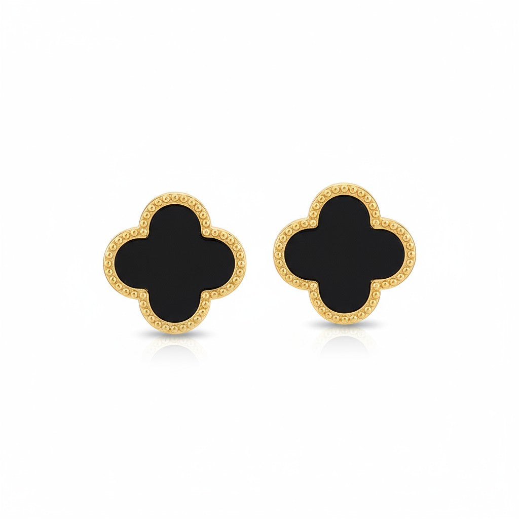 Black clover earring