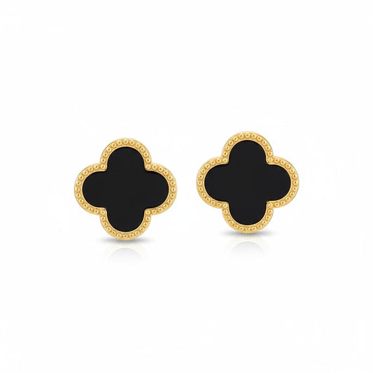 Black clover earring