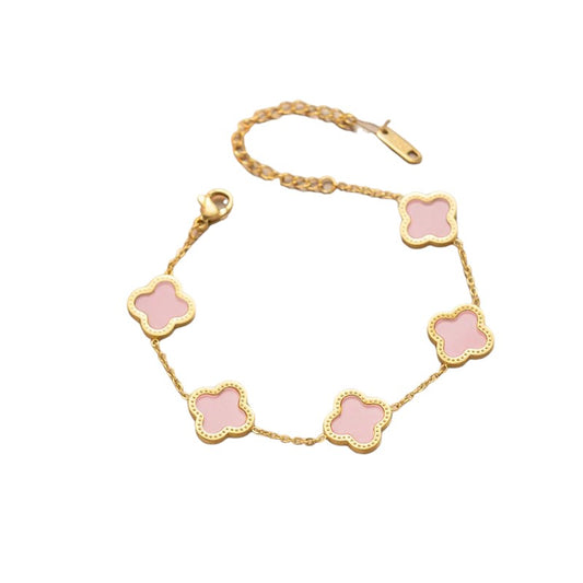 Pink clover bracelets