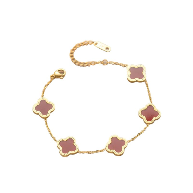 Bordeaux clover bracelets