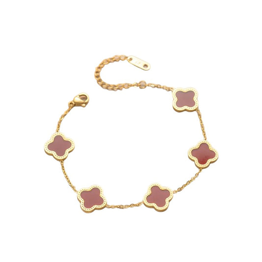 Bordeaux clover bracelets
